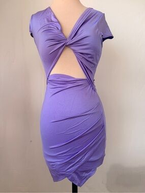 monaco Lilac Twist Cutout Bodycon Mini Dress